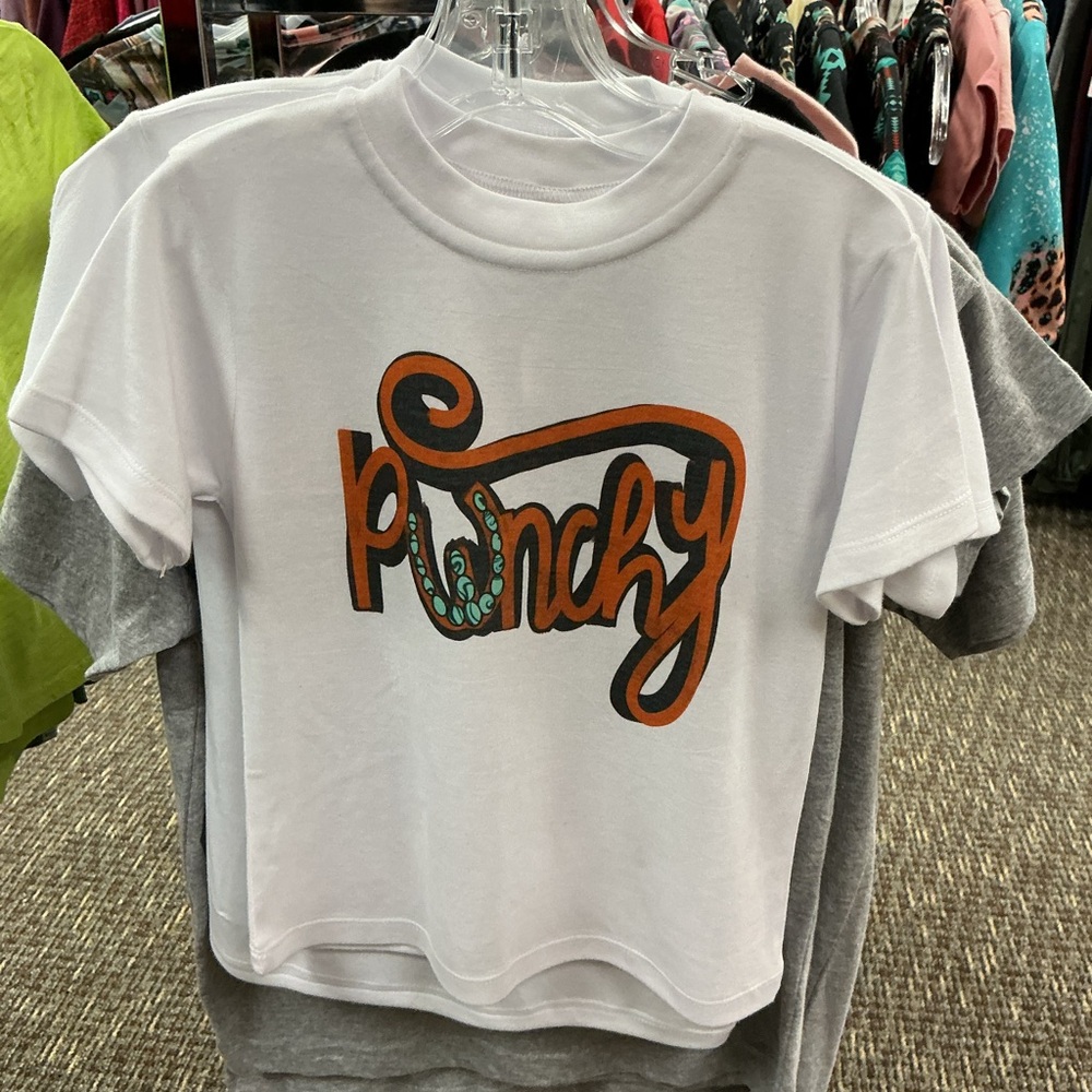 Punchy Kids White Graphic Tee